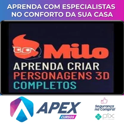 Milo: Aprenda a Criar Personagens 3D Completos - Mascoteria School
