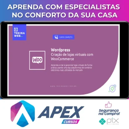 Wordpress Criação de Lojas Virtuais com Woocommerce 2021 - Treinaweb