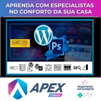 Wordpress, Photoshop, Elementor Intenso e Abrangente Para Sites - Marcos Cursos
