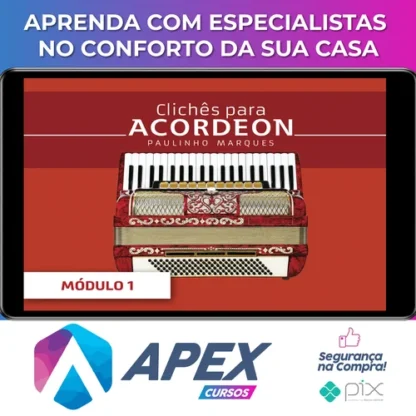 Curso de Acordeon Intermediário: Vol. 2 - Paulinho Marques