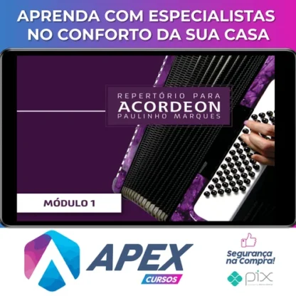Curso de Acordeon Intermediário: Vol. 3 - Paulinho Marques