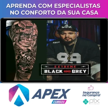 Workshop de Realismo Black and Grey com Ênfase em Texturas e Pelos - Chico Morbene